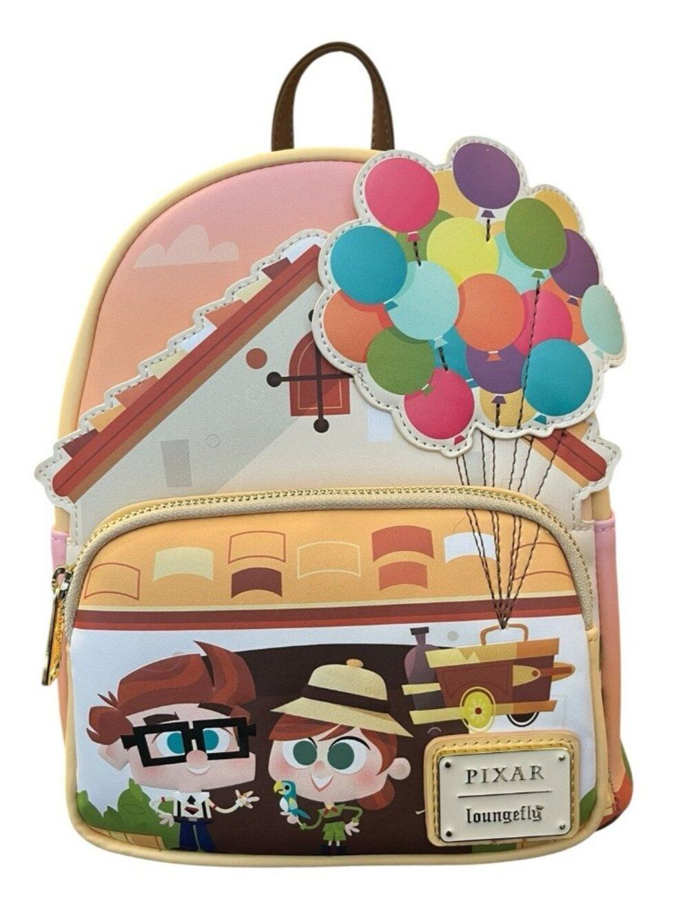 Loungefly Pixar Up Working Buddies Balloons Backpack Carl & Ellie House NWT